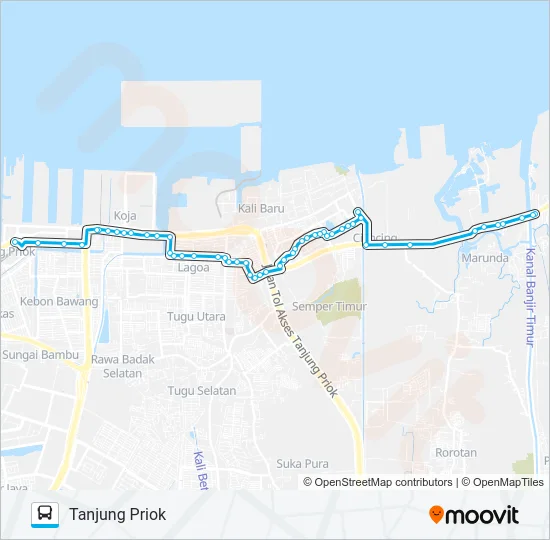 JAK15 Bus Line Map
