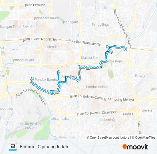 Rute Jak85: Jadwal, Pemberhentian & Peta - Cipinang Indah (Diperbarui)