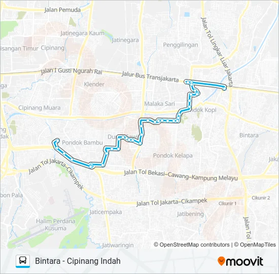 JAK85 Bus Line Map