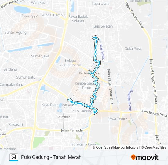 JAK112 bus Line Map