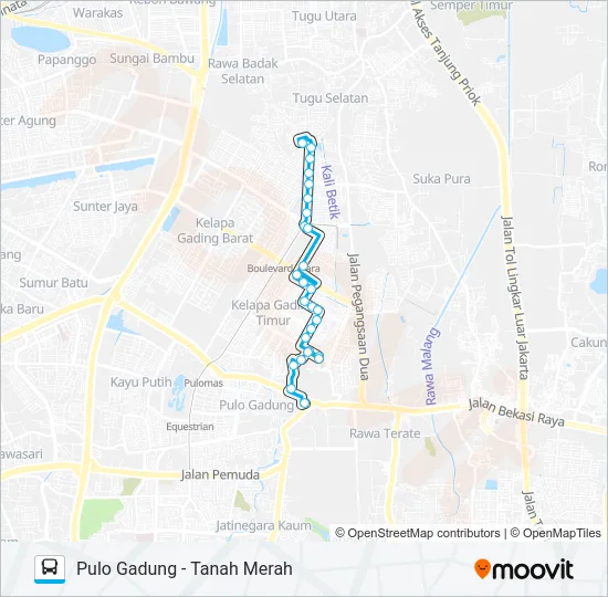 JAK112 Bus Line Map