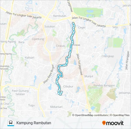 JAK38 Bus Line Map