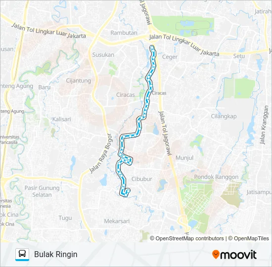 JAK38 Bus Line Map
