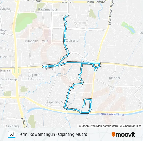 JAK74 Bus Line Map
