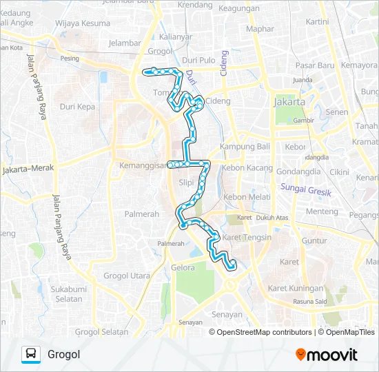 JAK54 Bus Line Map