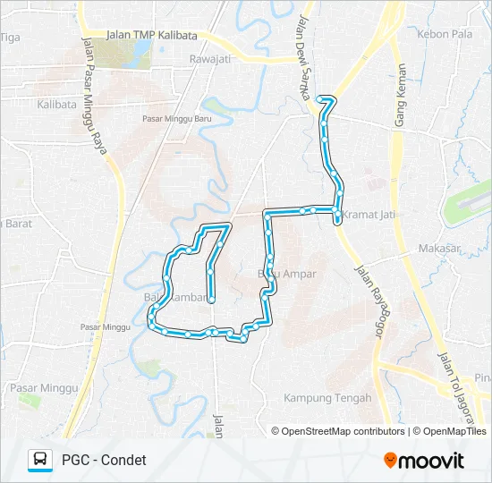 JAK16 Bus Line Map