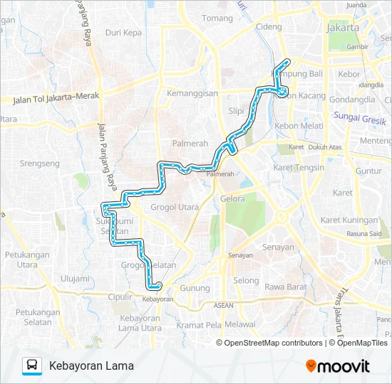 JAK12 Bus Line Map