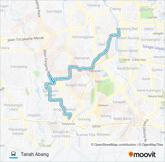JAK12 Bus Line Map