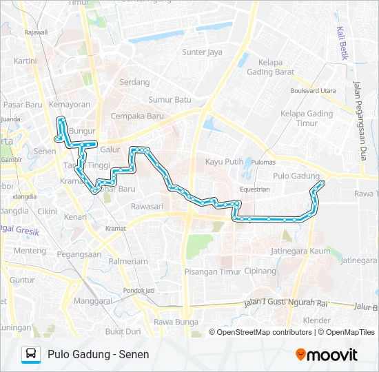 JAK17 Bus Line Map