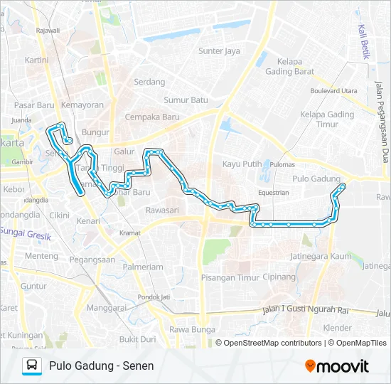 JAK17 Bus Line Map