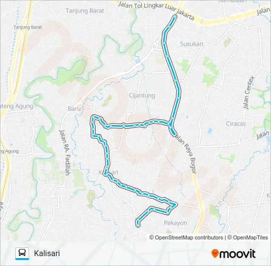 JAK25 Bus Line Map