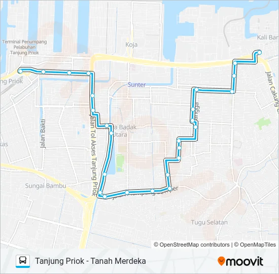 JAK117 Bus Line Map