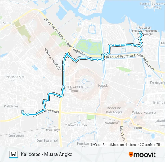 JAK52 Bus Line Map