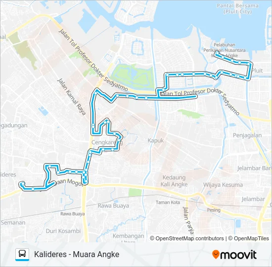 JAK52 Bus Line Map