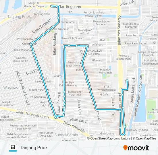 JAK1 Bus Line Map