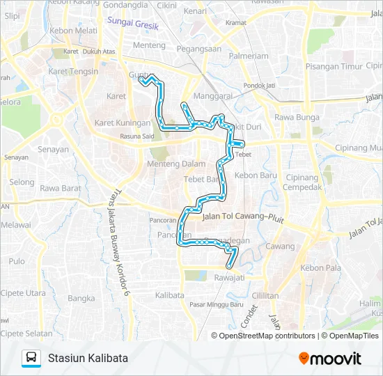 JAK18 Bus Line Map