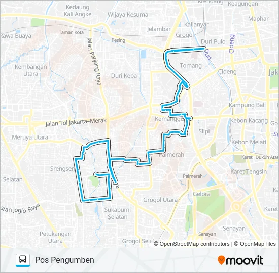 JAK53 Bus Line Map