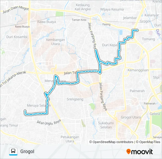 JAK30 Bus Line Map