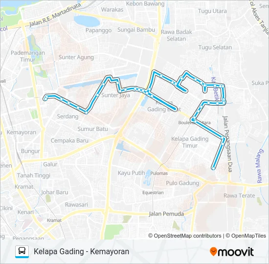JAK60 Bus Line Map