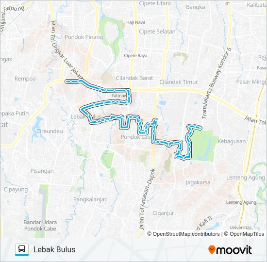 JAK45 Bus Line Map