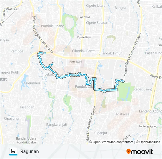 JAK45 Bus Line Map