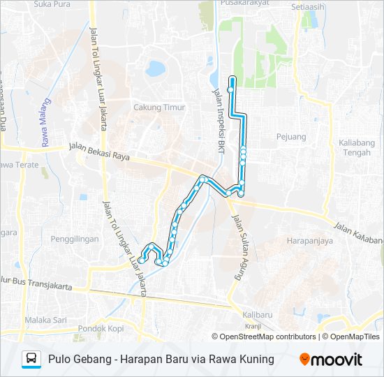 JAK40 bus Line Map