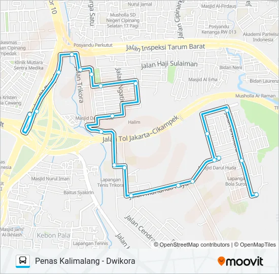 JAK22 Bus Line Map