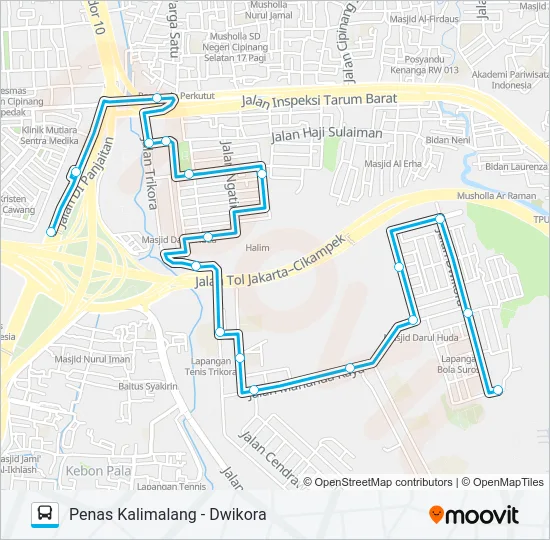 JAK22 Bus Line Map