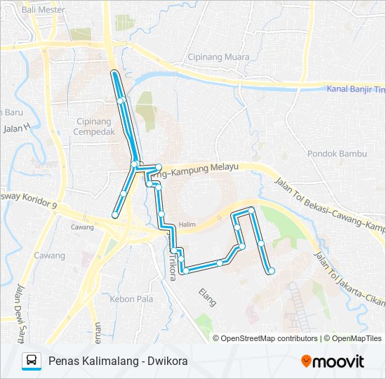 Rute Jak22: Jadwal, Pemberhentian & Peta - Dwikora (Diperbarui)