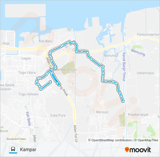 JAK5 Bus Line Map
