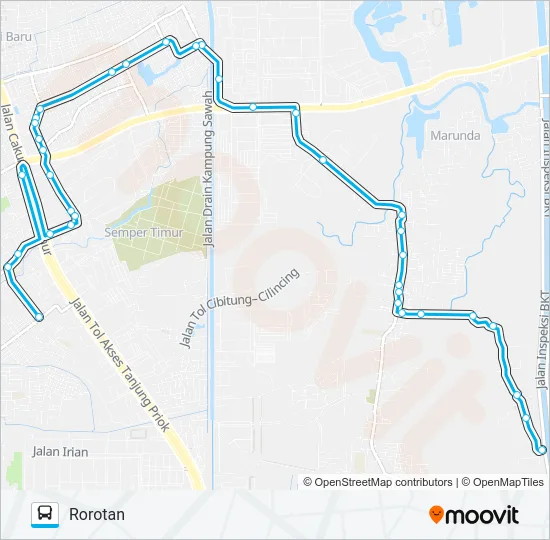 JAK5 Bus Line Map