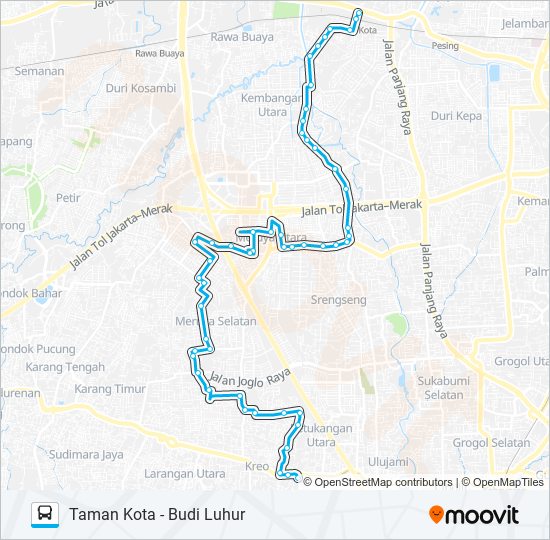 Rute Jak51: Jadwal, Pemberhentian & Peta - Stasiun TAMAN Kota (Diperbarui)