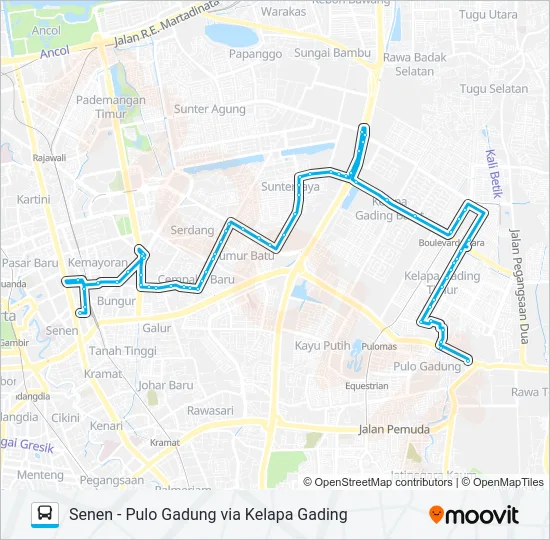 JAK24 Bus Line Map