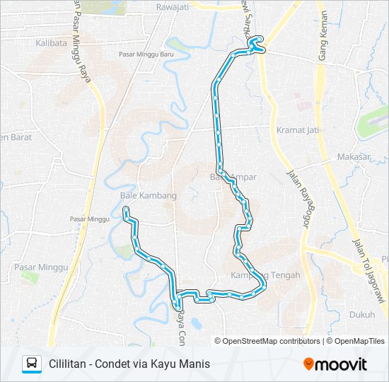 Rute Jak37: Jadwal, Pemberhentian & Peta - Condet (Diperbarui)