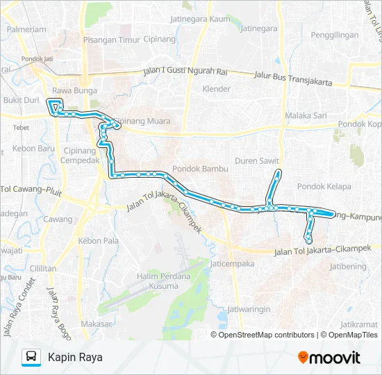 JAK84 Bus Line Map