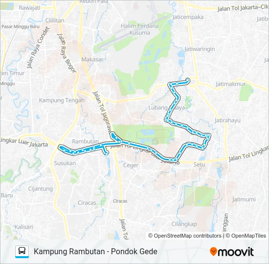 JAK6 Bus Line Map