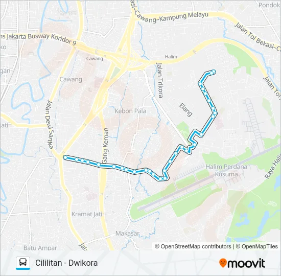 JAK21 Bus Line Map