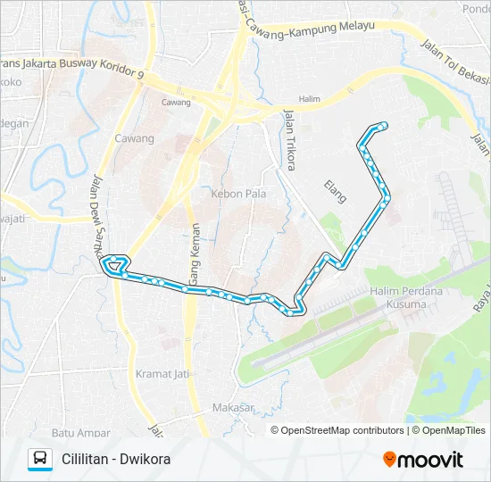 JAK21 Bus Line Map