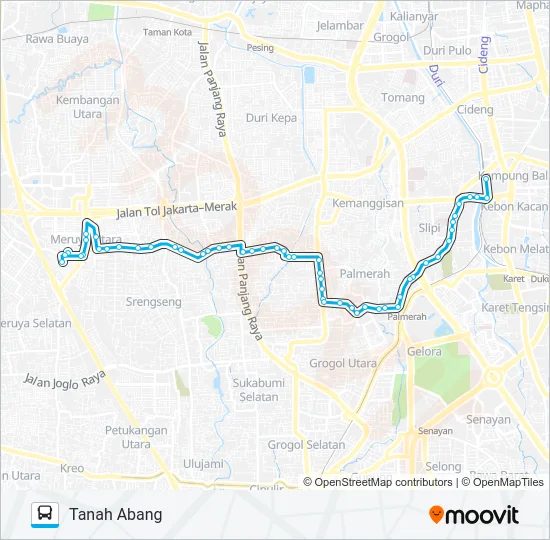 JAK14 Bus Line Map