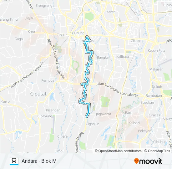 JAK31 Bus Line Map