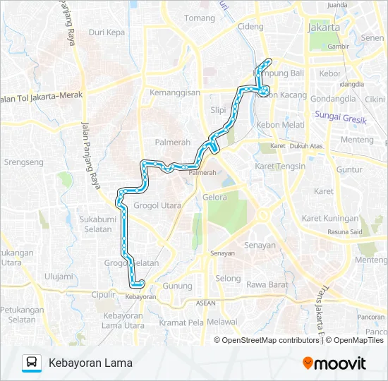 JAK11 Bus Line Map