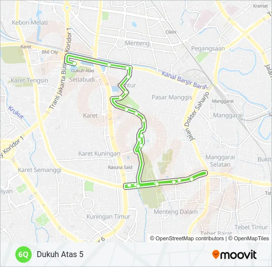 6Q Bus Line Map