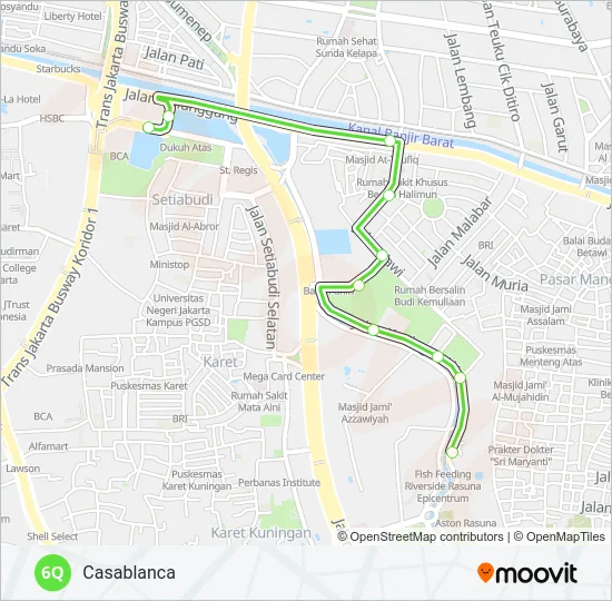 6Q Bus Line Map