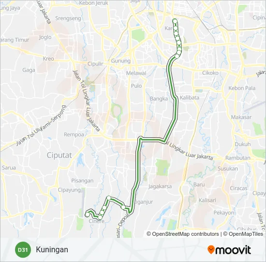D31 Bus Line Map