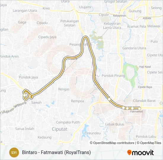 S31 Bus Line Map
