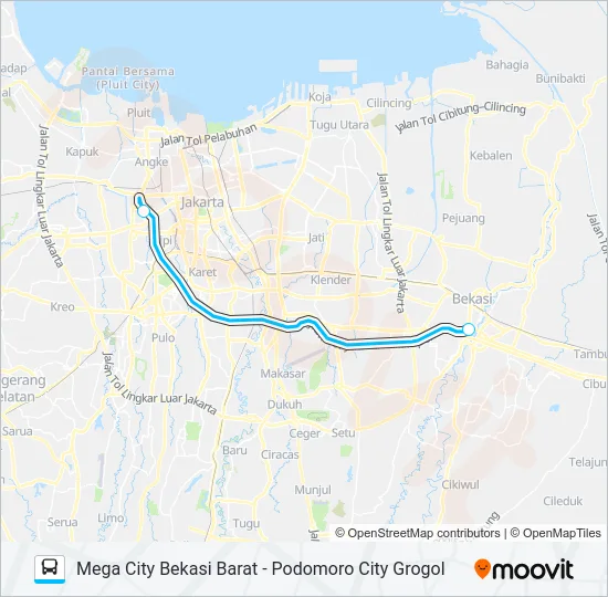 JRC BEKASI BARAT Bus Line Map