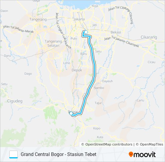JRC GRAND CENTRAL BOGOR bis Peta Jalur