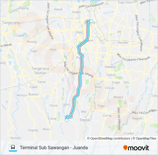 JRC SAWANGAN Bus Line Map