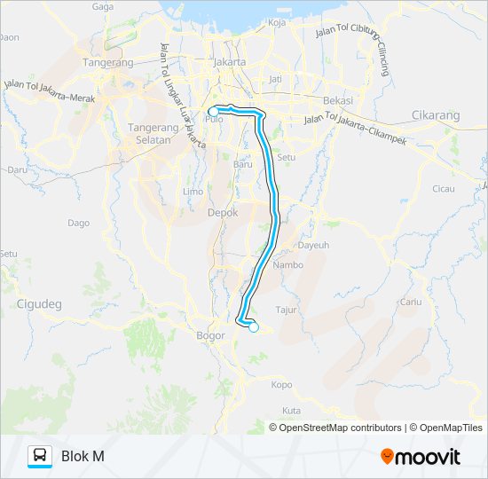 JRC SENTUL CITY bus Line Map