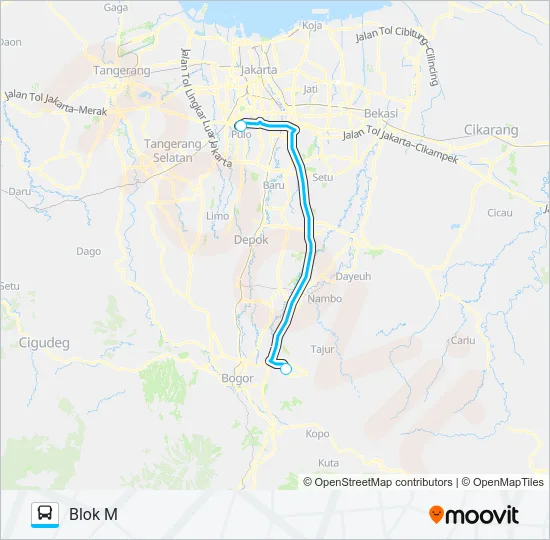 JRC SENTUL CITY Bus Line Map